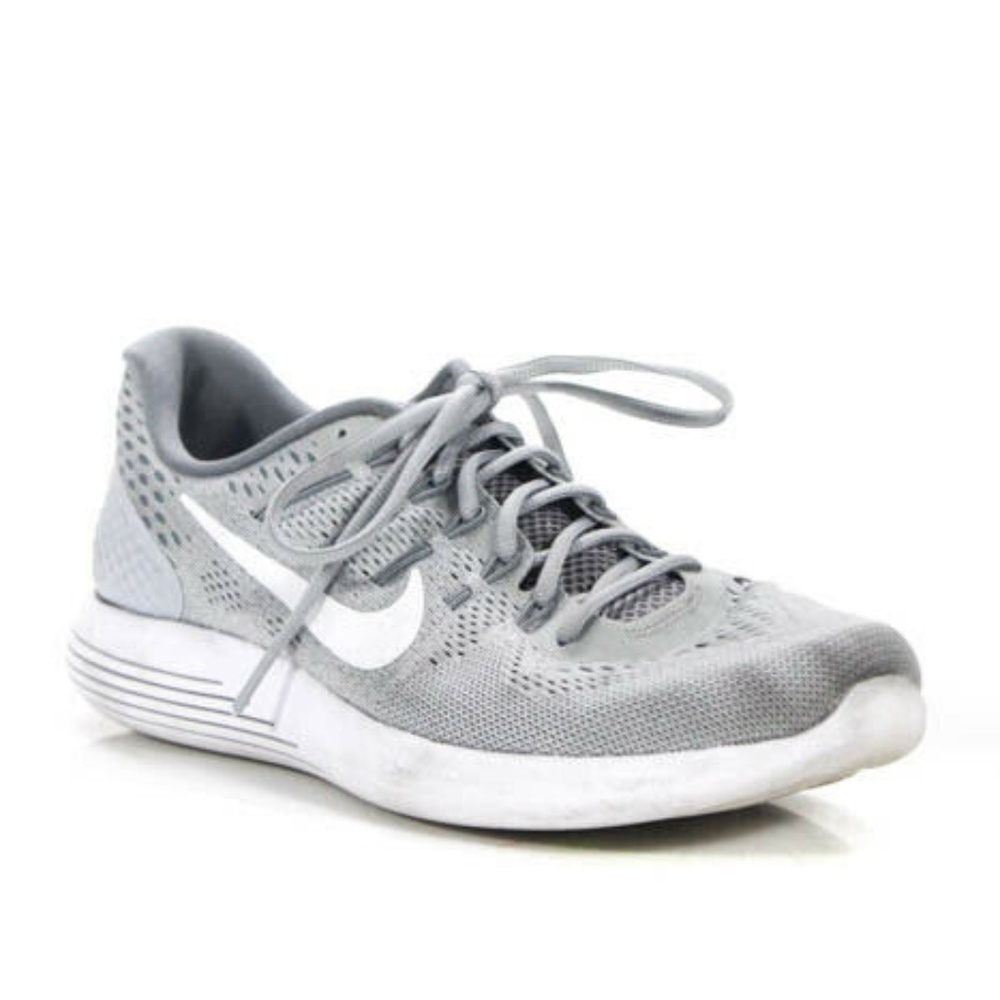Nike Gray White Mesh Knit Running Sneakers size 11